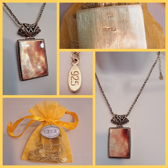 EXEX--Vintage 925 SS Necklace/Pendant NWT - Picture 1 of 8